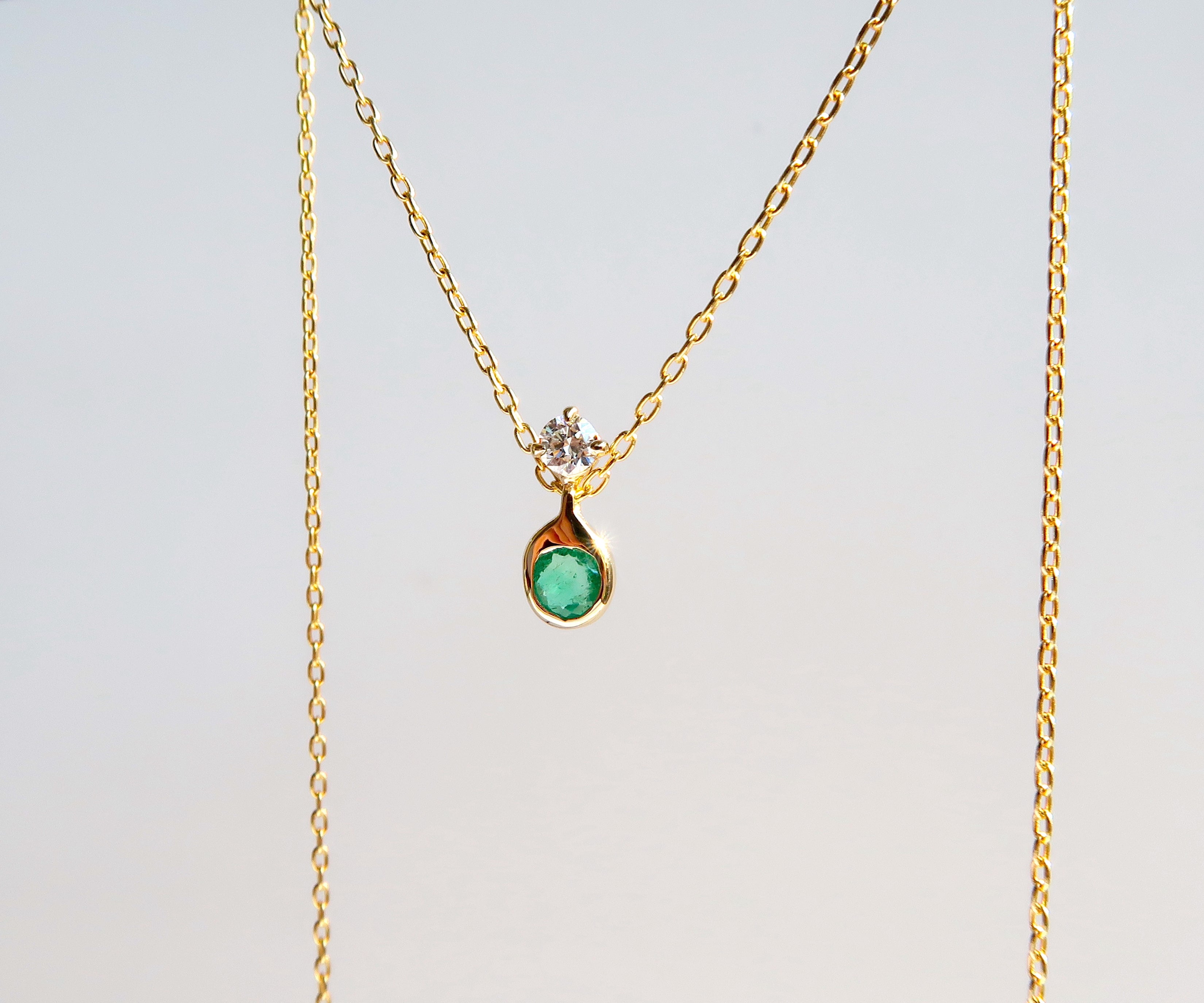 Amazon.com: 14K Rose Gold Necklace 5.20 mm Round Brilliant Cut Diamond  Bezel Set Solitaire Chain Slide 18